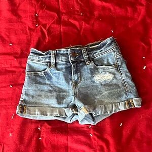 Bullhead Blue Jean Shorts Distressed Cut-Offs